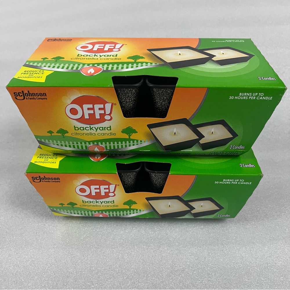 OFF! Backyard Citronella Candle Ambiance Enhancing Centerpiece 2pk Lot Of 2